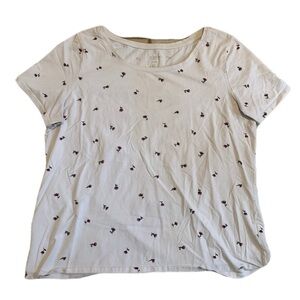 Reitmans R Essentials White Floral T-shirt XXL